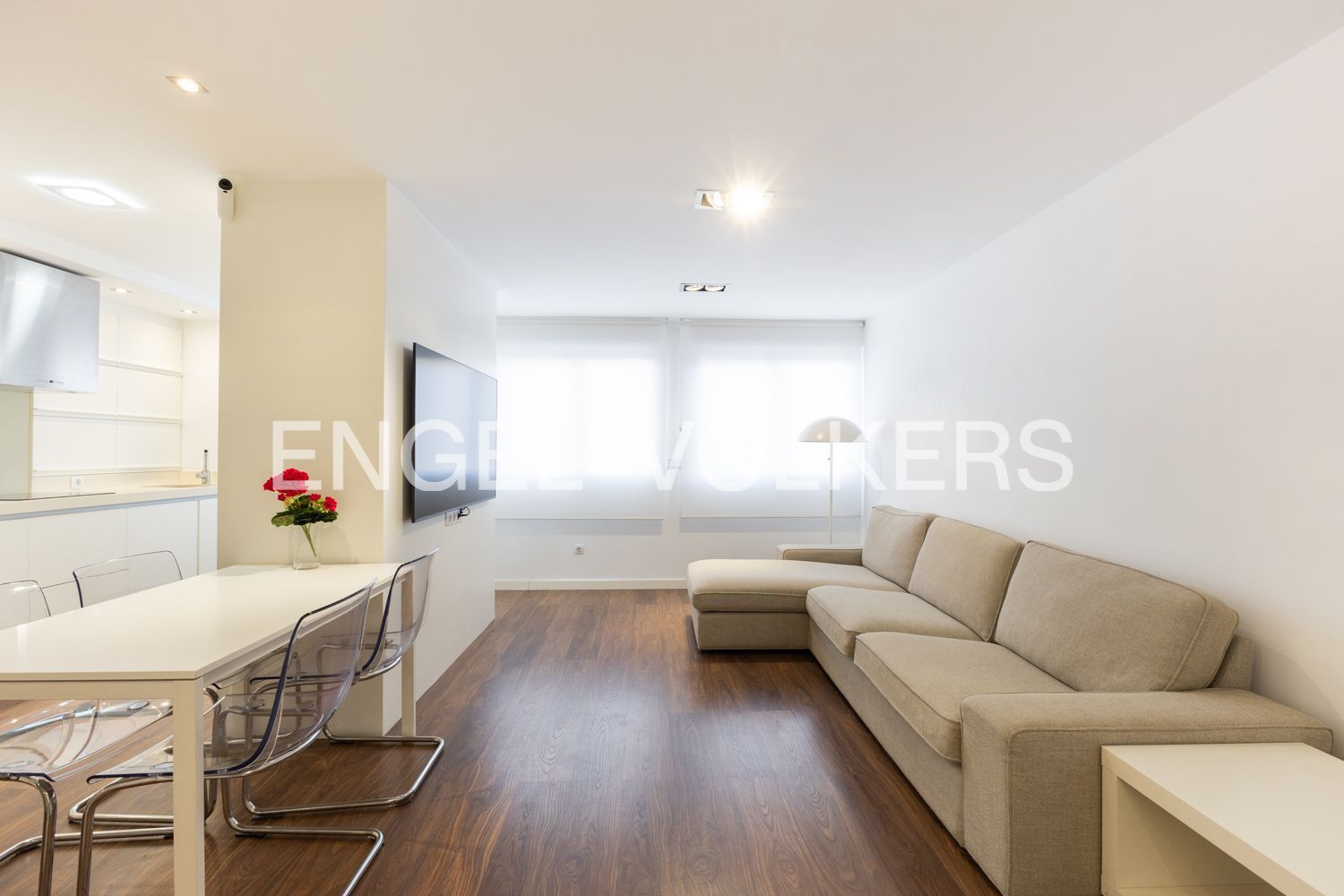 Sala d'estar de Apartament de lloguer en  Valencia Capital amb Aire condicionat, Calefacció i Moblat