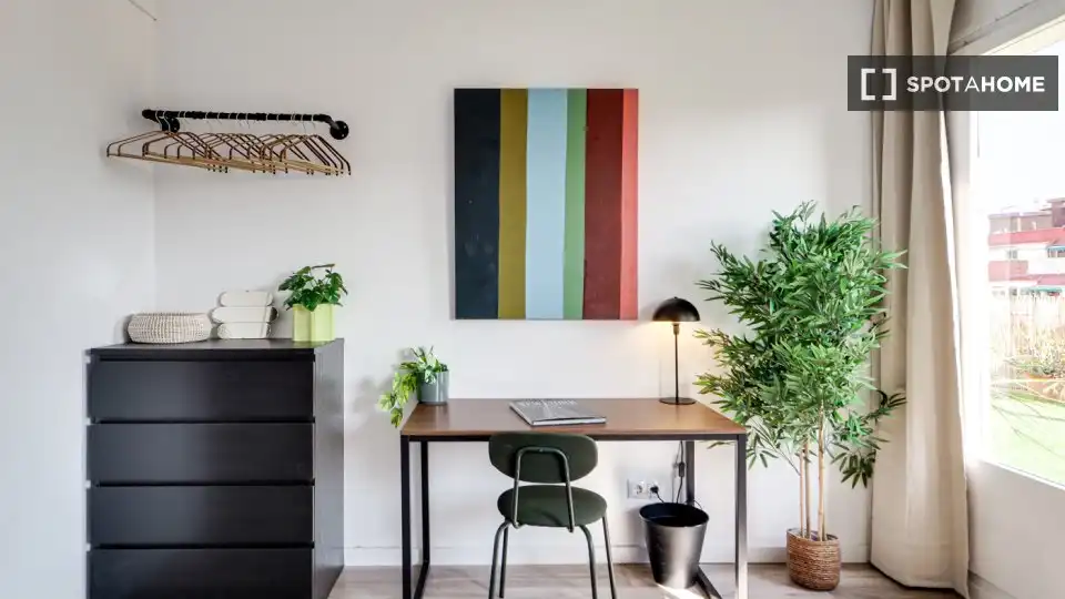 Living room of Flat for share in Nou Barris