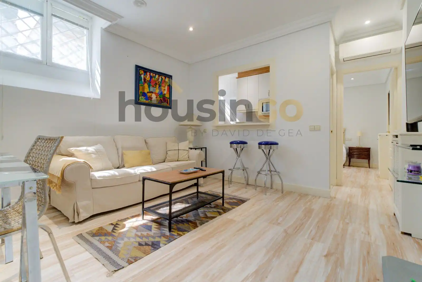 Sala de estar de Piso de alquiler en Madrid con Aire acondicionado, Calefacción y Amueblado