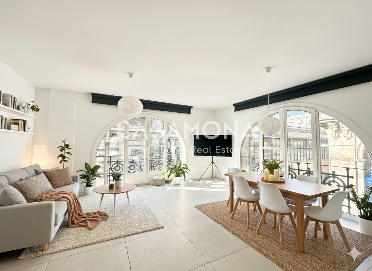 Living room of Apartment for sale in  Barcelona Capital  with Air Conditioner and Heating