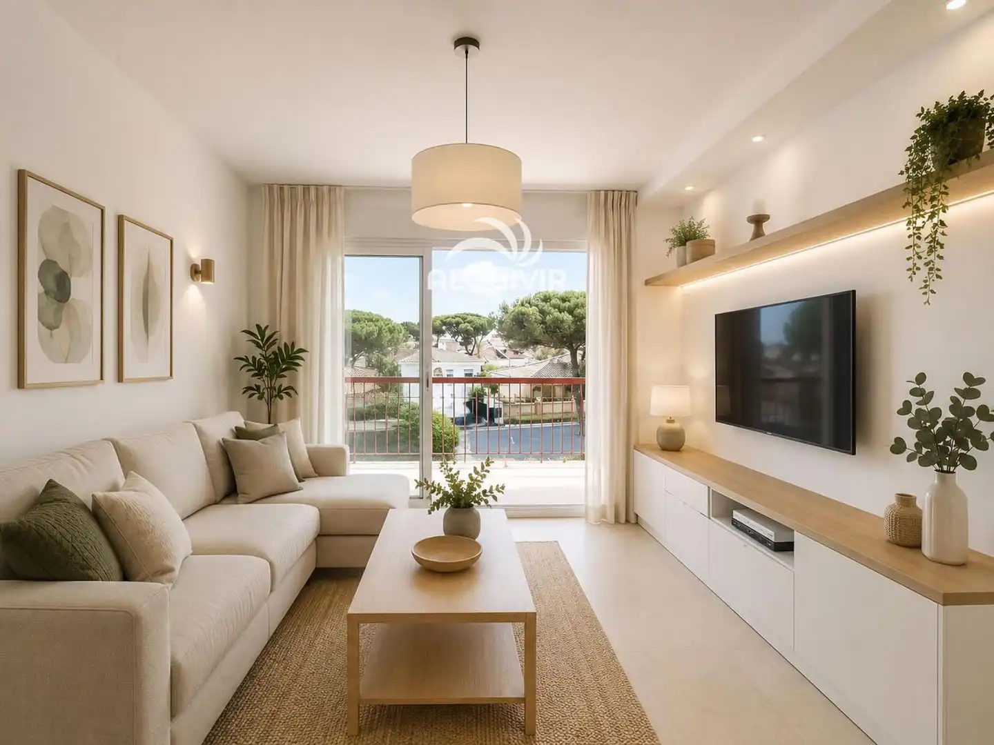 Living room of Flat for sale in Almonte  with Terrace, Swimming Pool and Furnished