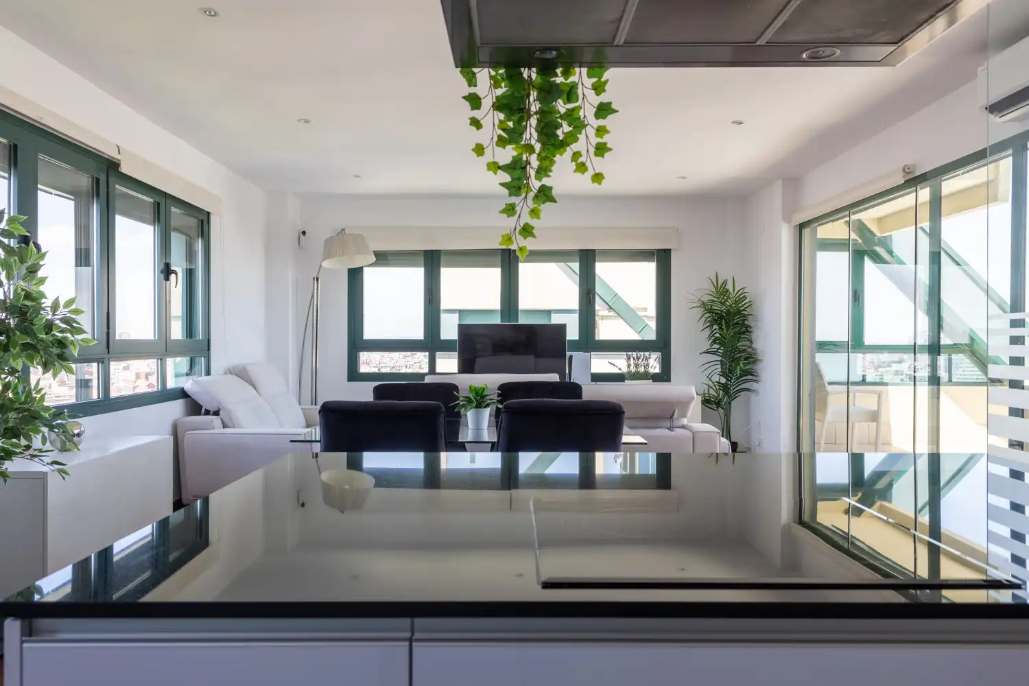 Living room of Attic for rent in Valencia  with Air Conditioner, Heating and Parquet flooring