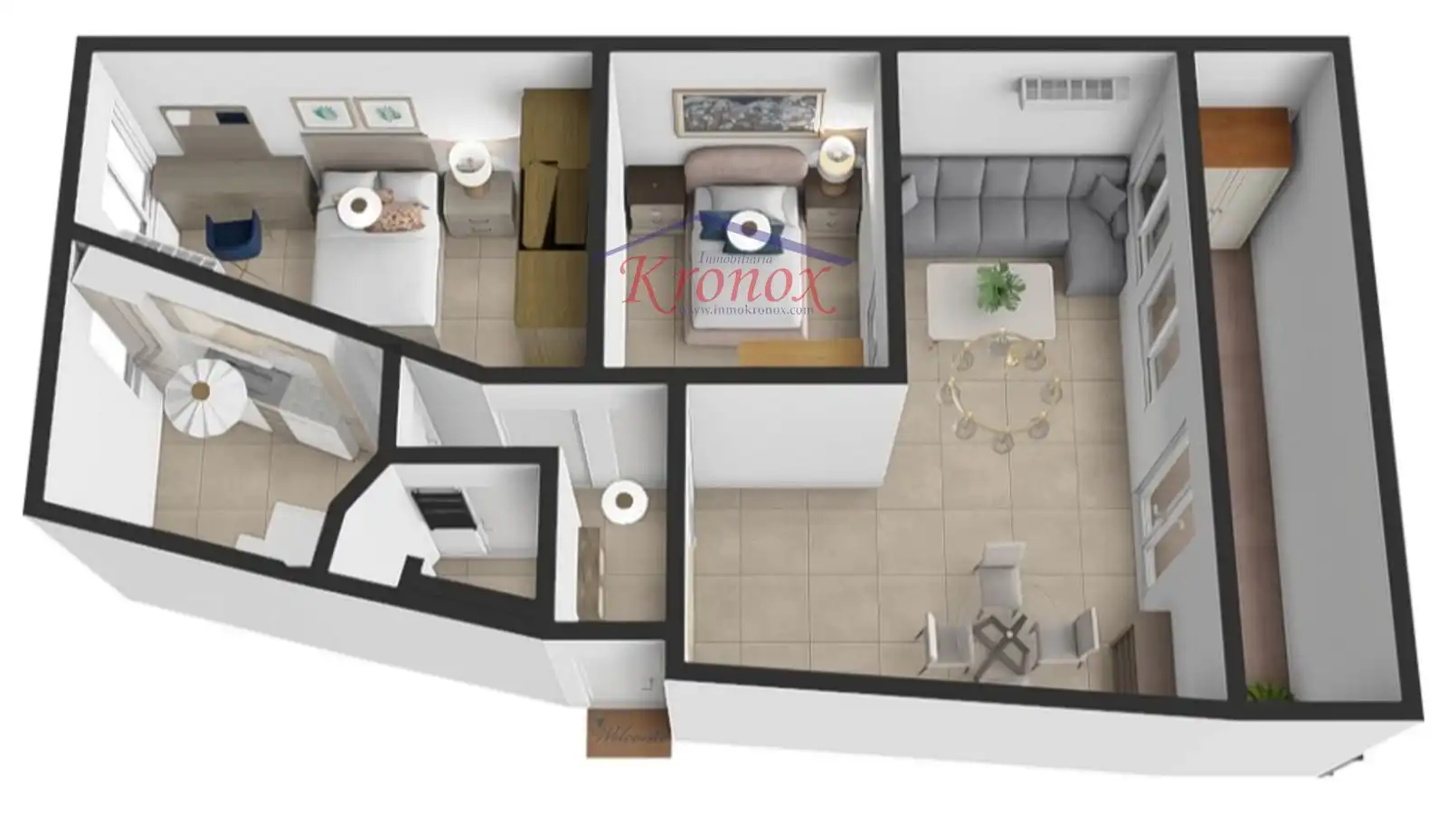 Bedroom of Flat for sale in Madrid  with Air Conditioner, Heating and Terrace