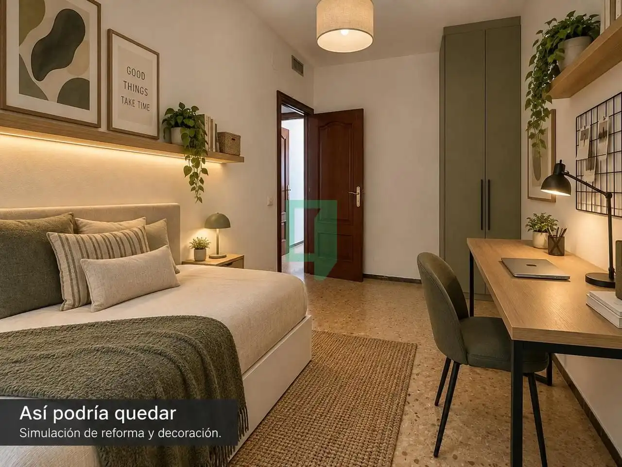 Bedroom of Flat for sale in Badalona  with Air Conditioner and Balcony
