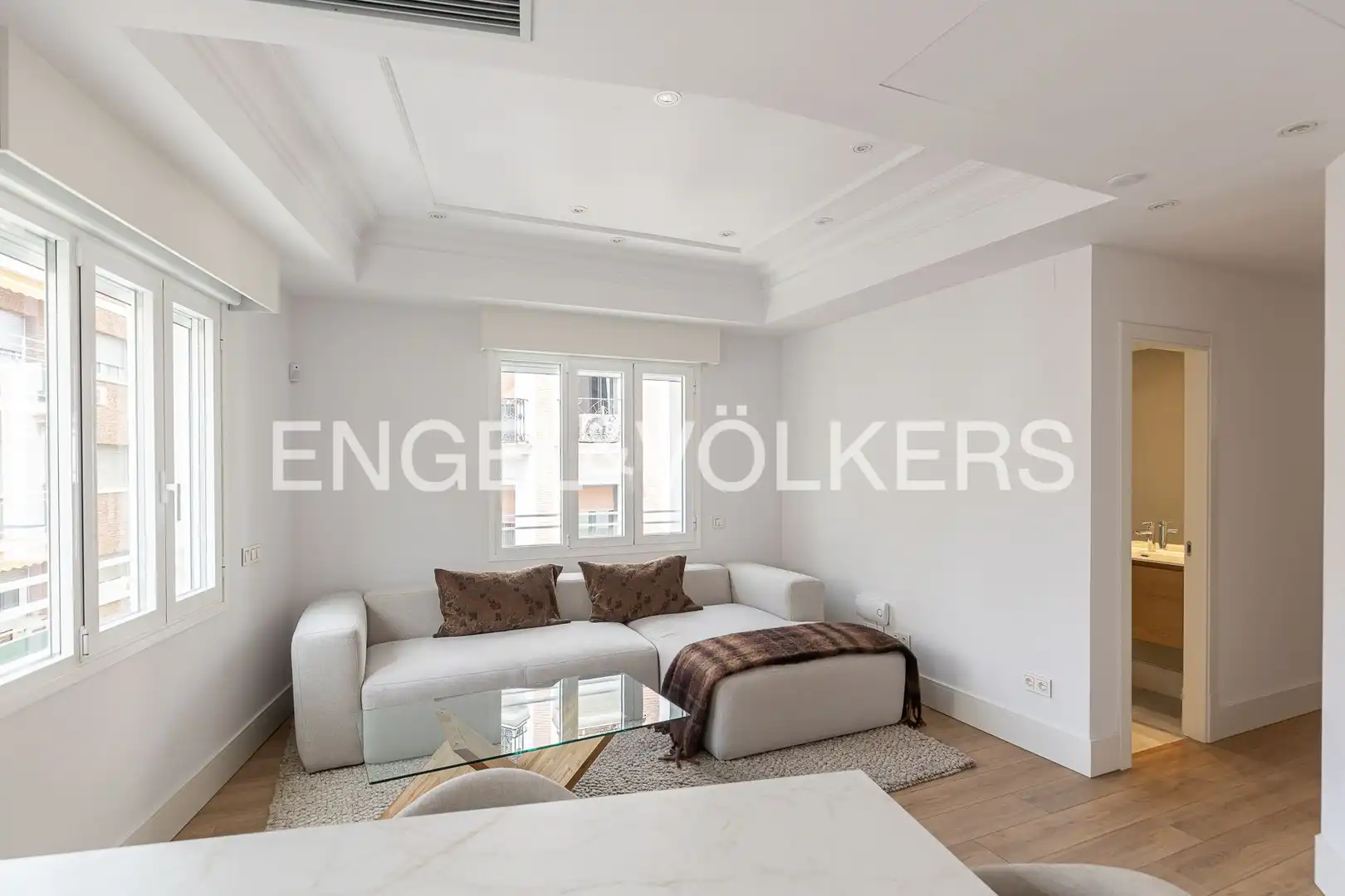 Living room of Flat for rent in Madrid  with Air Conditioner, Heating and Storage room