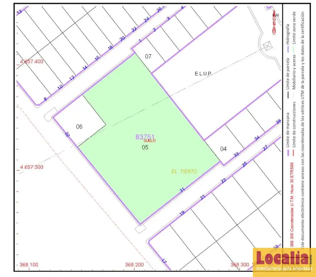 Terrenos y solares en venta en Urbanización el Tiento