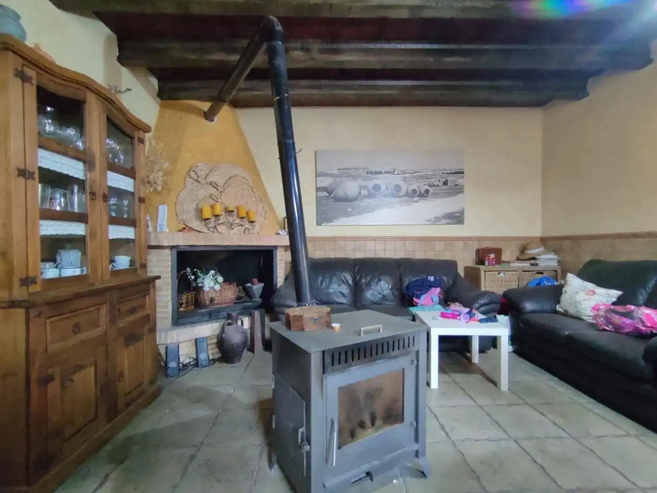 Sala d'estar de Finca rústica en venda en Albacete amb Jardí privat, Terrassa i Piscina