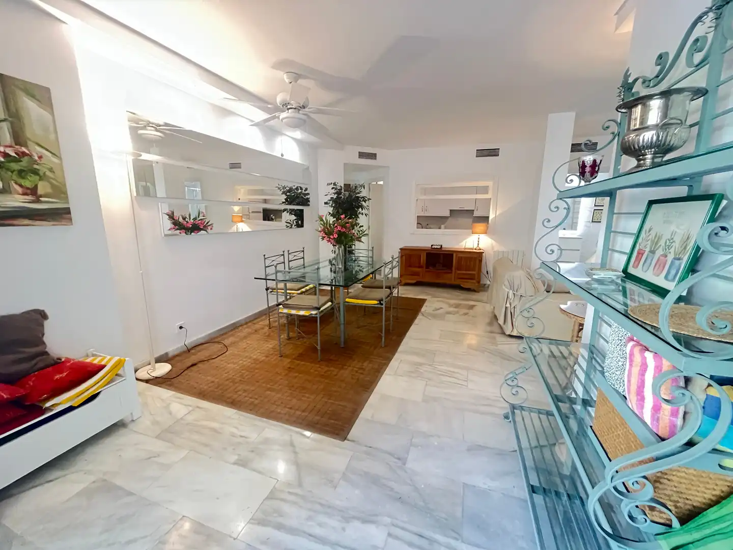 Dining room of Flat for rent in Marbella  with Air Conditioner, Heating and Furnished