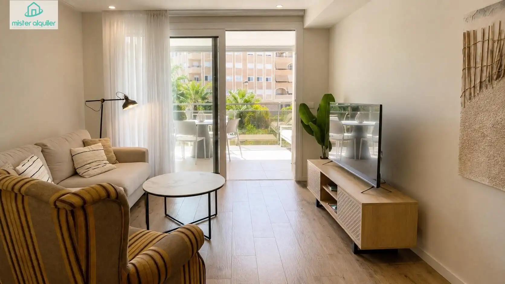 Living room of Apartments for rent in El Campello  with Air Conditioner, Heating and Private garden