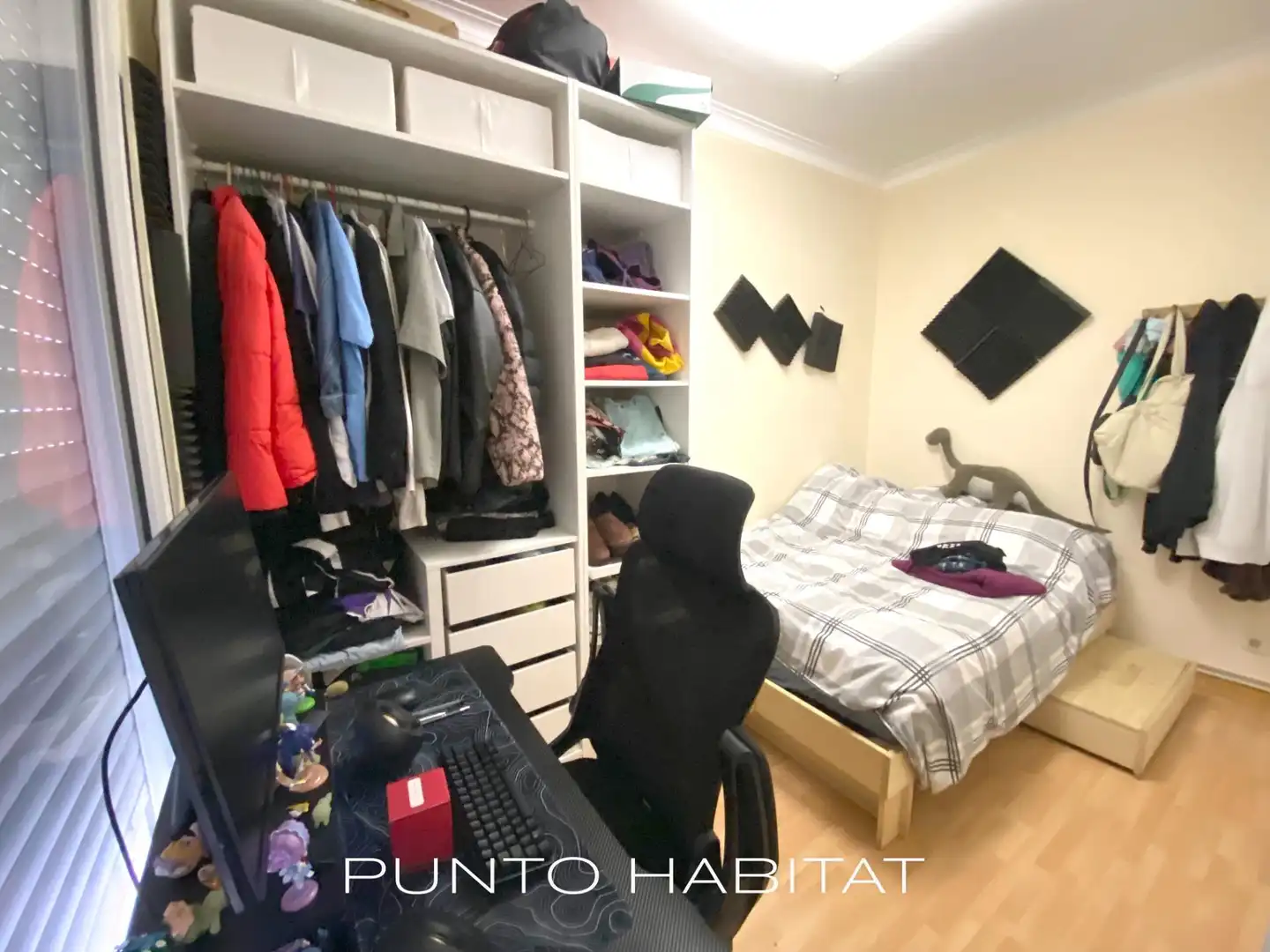 Schlafzimmer von Wohnung zum Verkauf in Barcelona mit Klimaanlage, Parkett und Terrasse