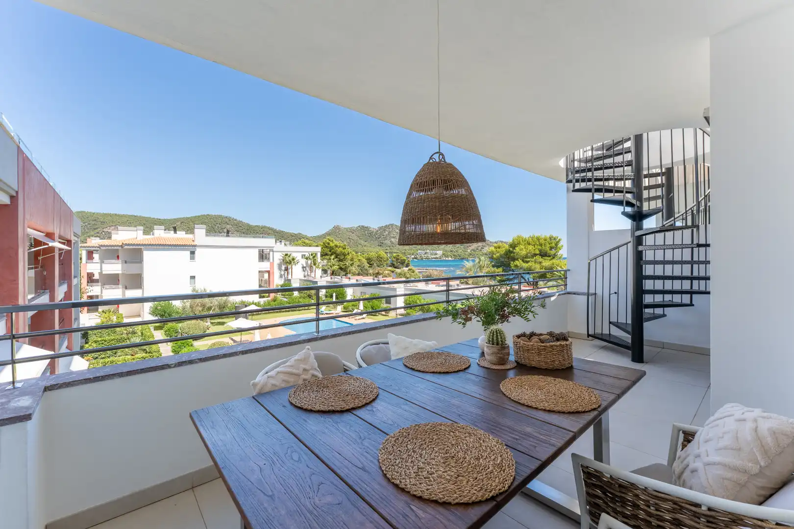 Terrasse von Dachboden zum Verkauf in Son Servera mit Klimaanlage, Heizung und Abstellraum