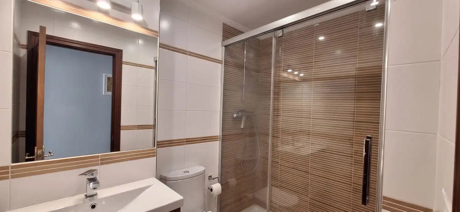 Bathroom of Flat for rent in Gijón   with Heating, Terrace and Swimming Pool