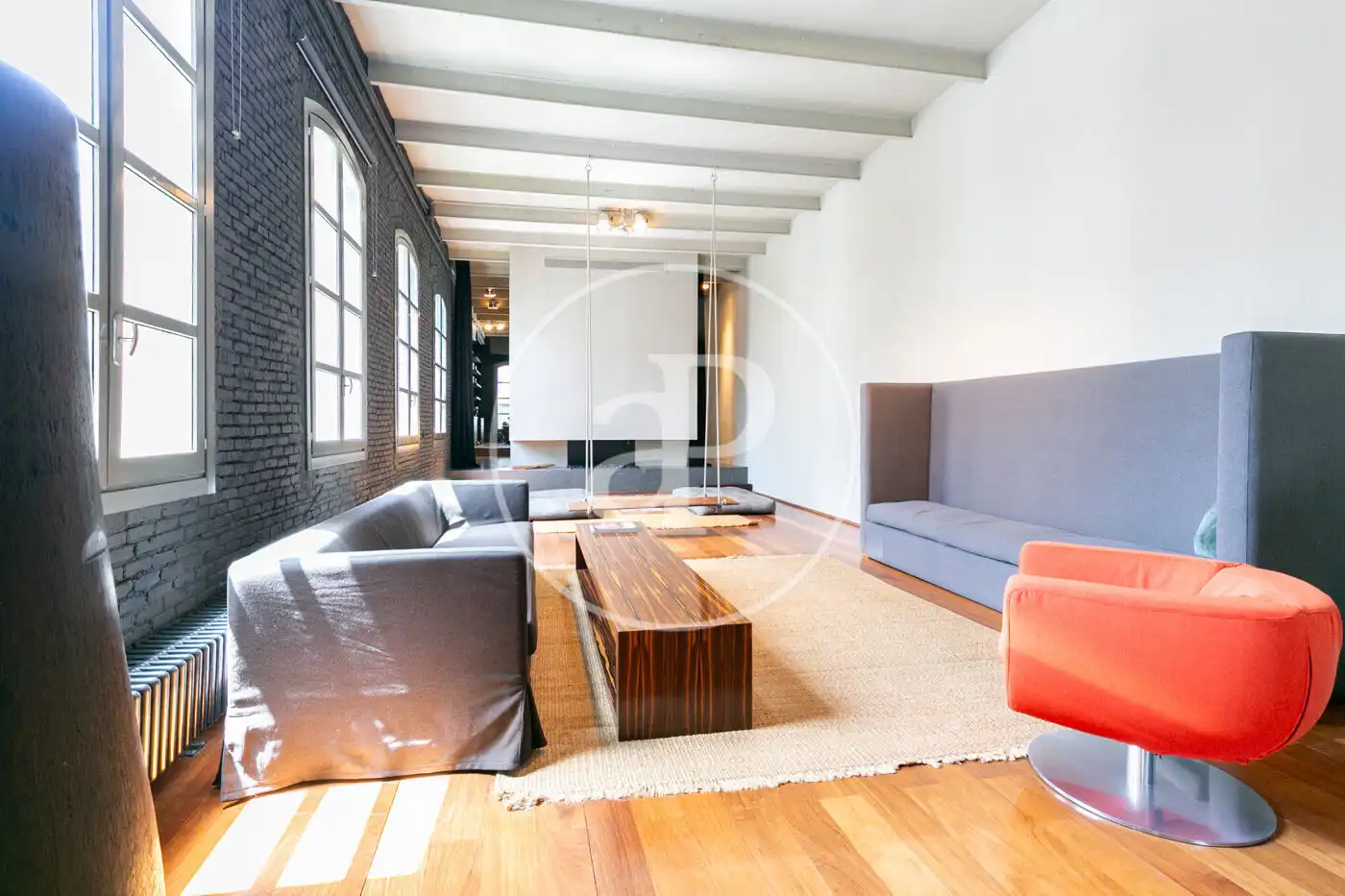 Sala de estar de Piso de alquiler en Barcelona con Aire acondicionado, Calefacción y Amueblado