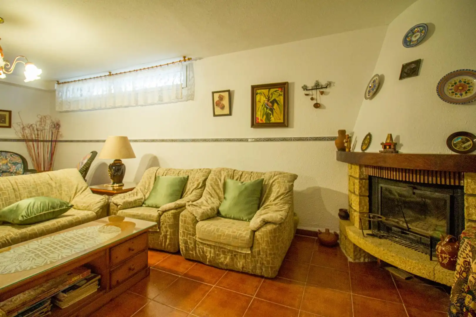 Sala d'estar de Casa o xalet en venda en Badajoz amb Aire condicionat, Jardí privat i Terrassa