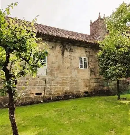 Vista exterior de Finca rústica en venta en A Cañiza   con Calefacción, Jardín privado y Terraza