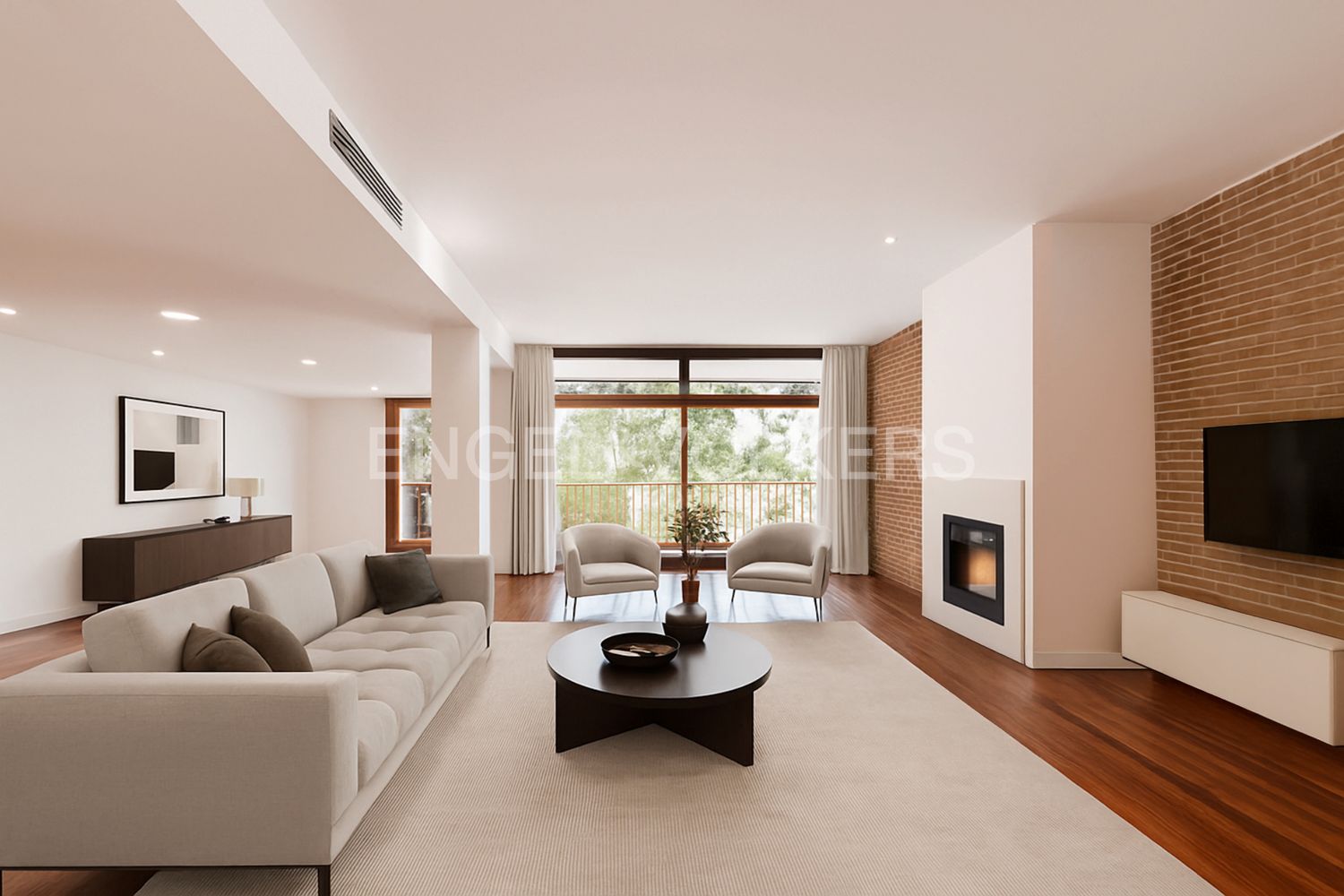 Sala d'estar de Apartament de lloguer en  Madrid Capital amb Aire condicionat, Calefacció i Parquet