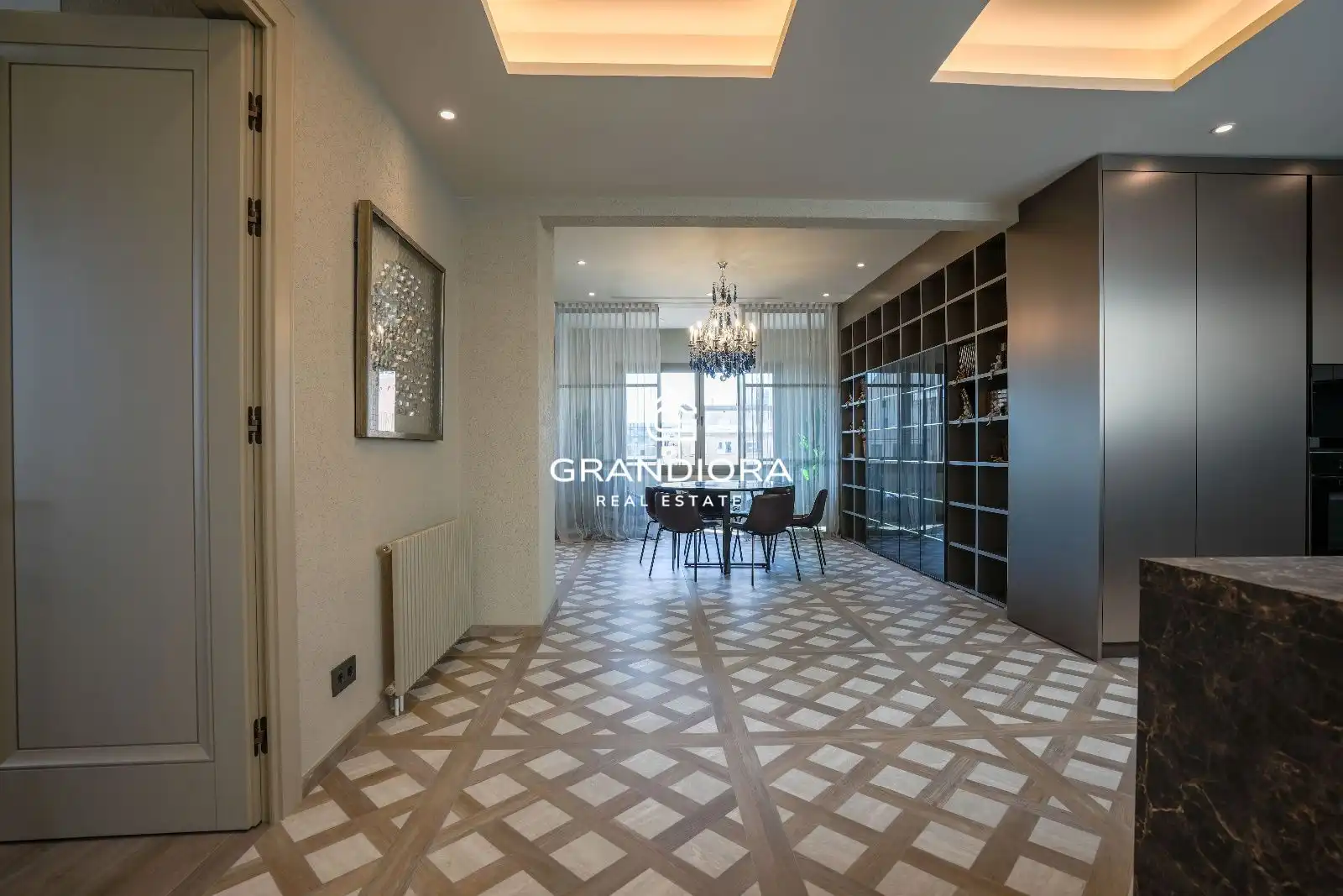 Sala d'estar de Apartament de lloguer en Badalona amb Aire condicionat, Calefacció i Moblat
