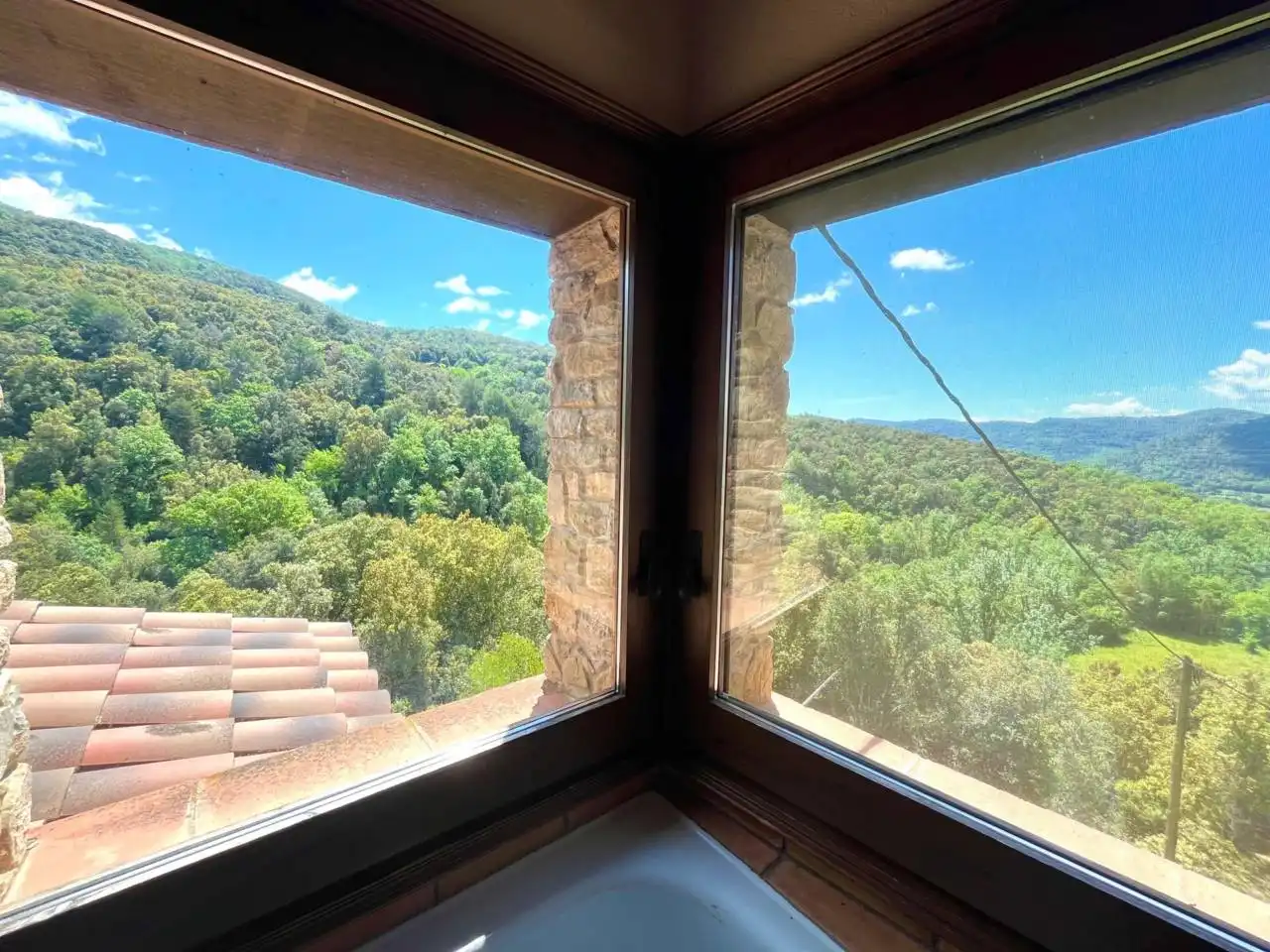 Vista exterior de Finca rústica en venta en Sant Aniol de Finestres con Calefacción, Jardín privado y Terraza