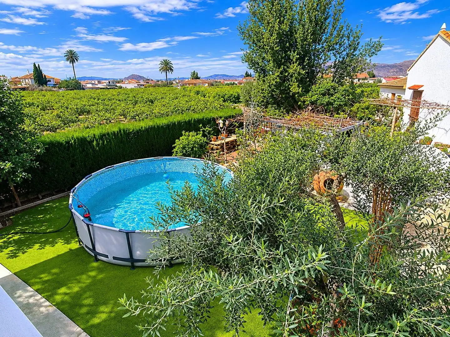Swimming pool of Houses for sale in Beniel  with Air Conditioner, Heating and Private garden