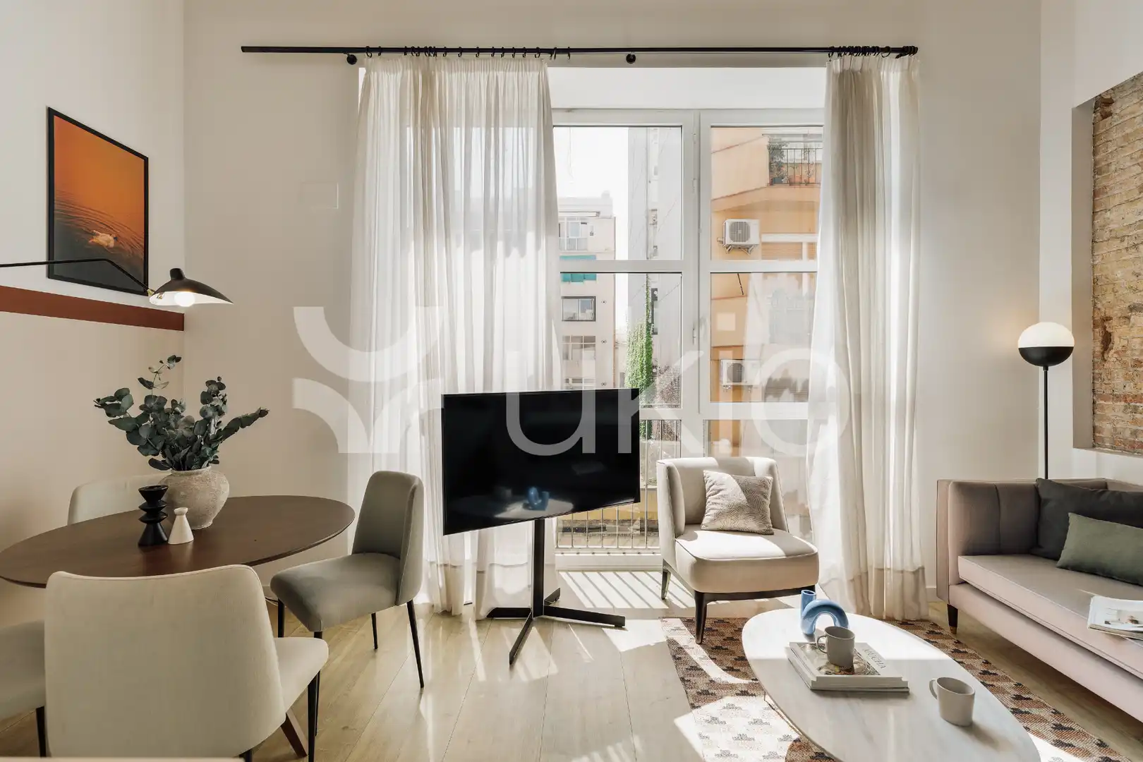 Living room of Apartments for rent in Barcelona  with Air Conditioner, Heating and Furnished
