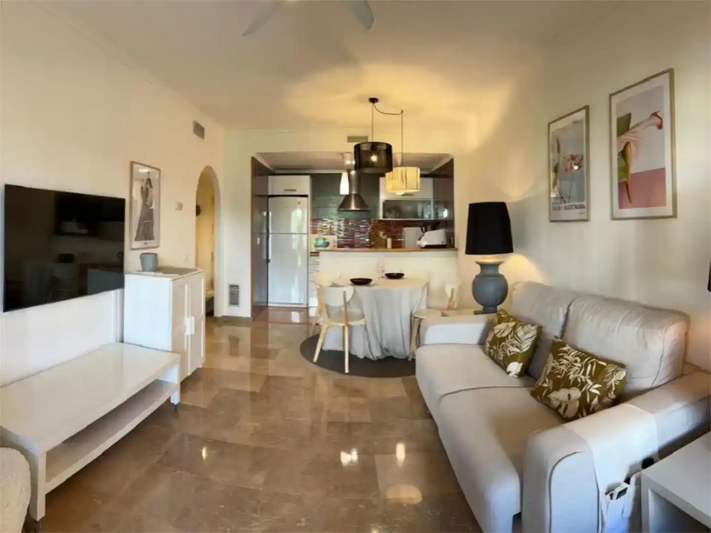 Wohnzimmer von Wohnungen zum Verkauf in Jávea / Xàbia mit Klimaanlage, Schwimmbad und Balkon