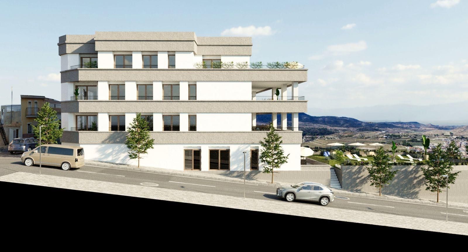Vista exterior de Planta baixa en venda en Hondón de las Nieves / El Fondó de les Neus amb Terrassa, Traster i Piscina comunitària