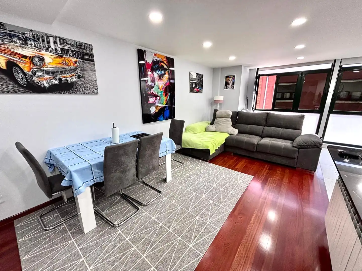 Sala de estar de Piso en venta en Gijón  con Calefacción, Parquet y Terraza