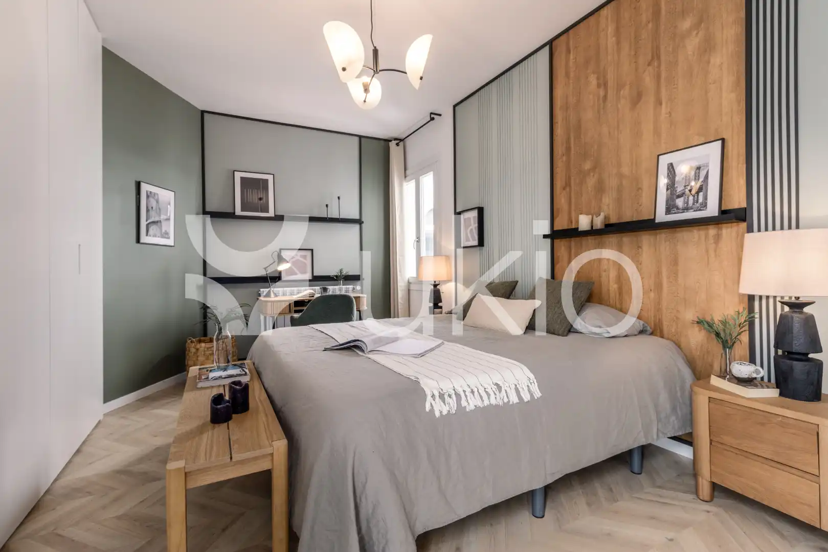 Schlafzimmer von Wohnungen zur Miete in Madrid mit Klimaanlage, Heizung und Terrasse