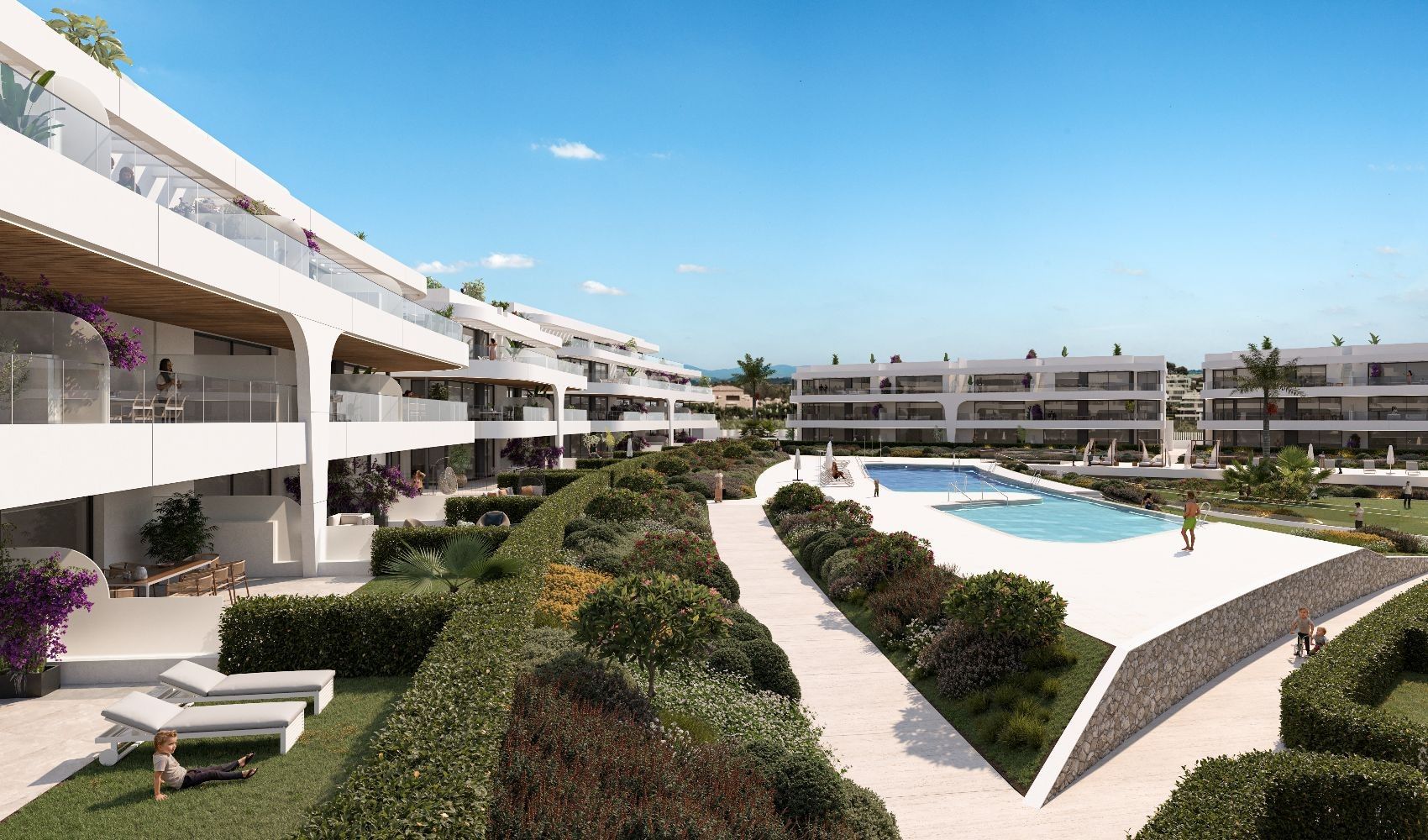 Exterior view of Flat for sale in Estepona  with Air Conditioner, Private garden and Terrace