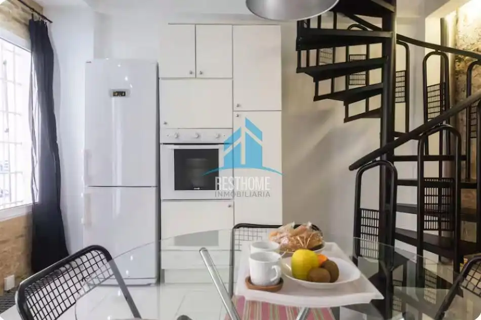 Kitchen of Houses for sale in Valencia  with Air Conditioner, Terrace and Furnished