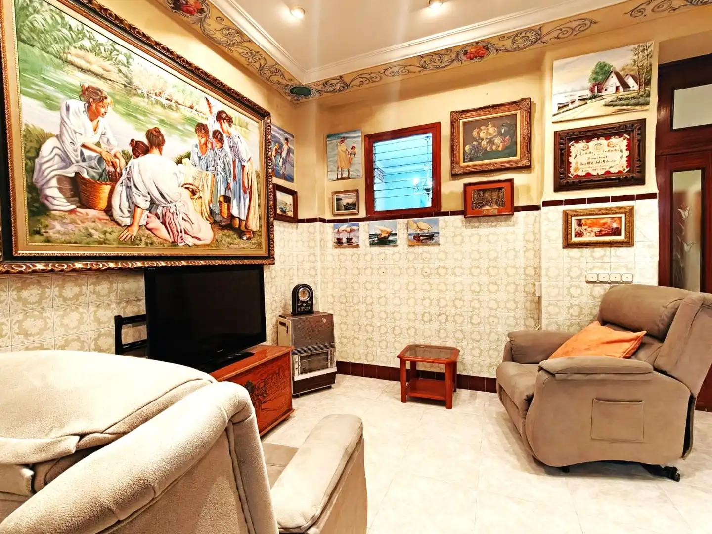 Living room of Flat for sale in Massamagrell  with Heating, Furnished and Oven