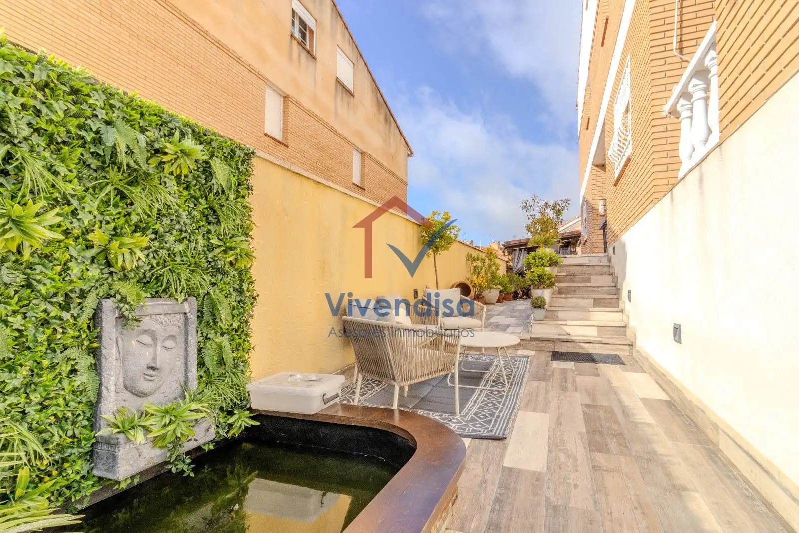 Terraza de Casa adosada en venta en Cabanillas del Campo con Terraza y Piscina