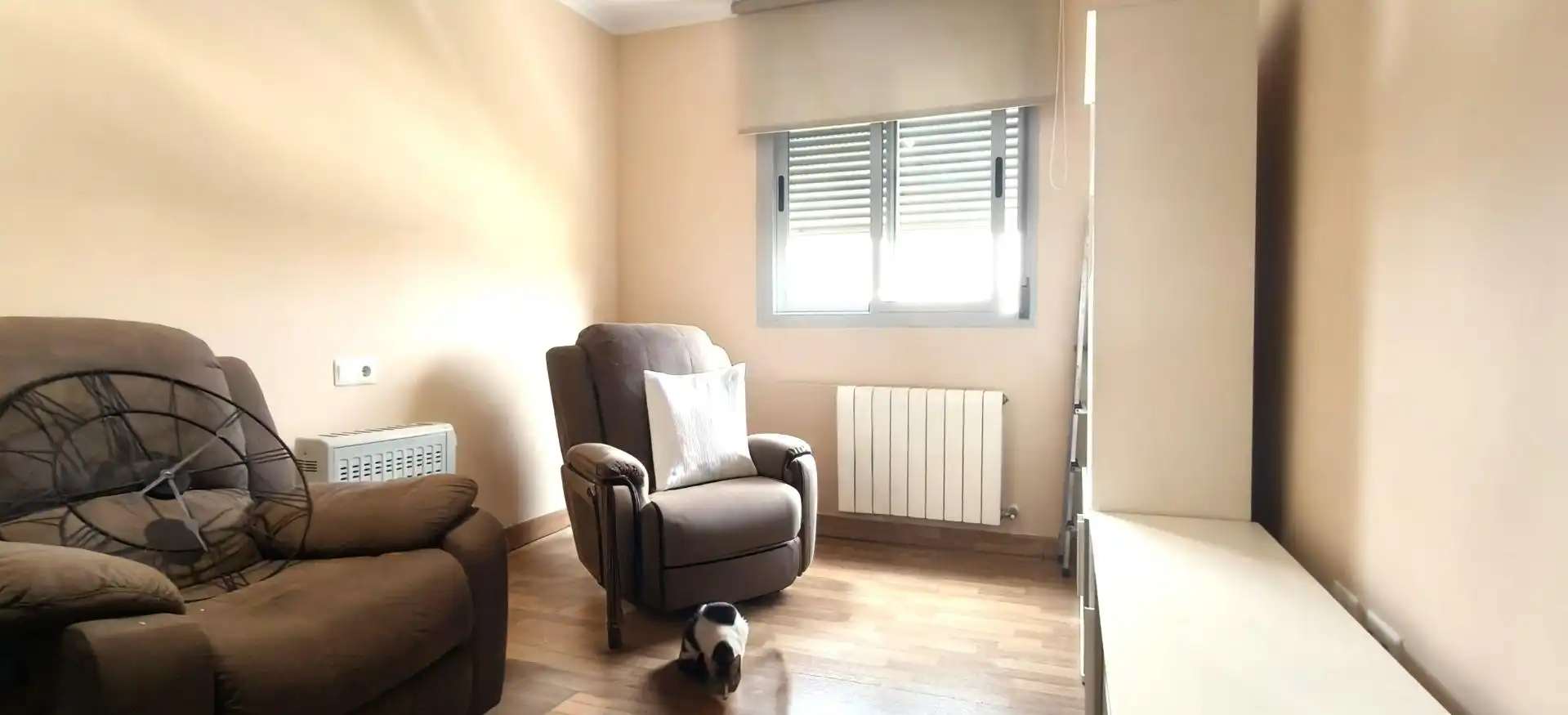 Sala d'estar de Pis de lloguer en Badajoz amb Calefacció, Jardí privat i Terrassa