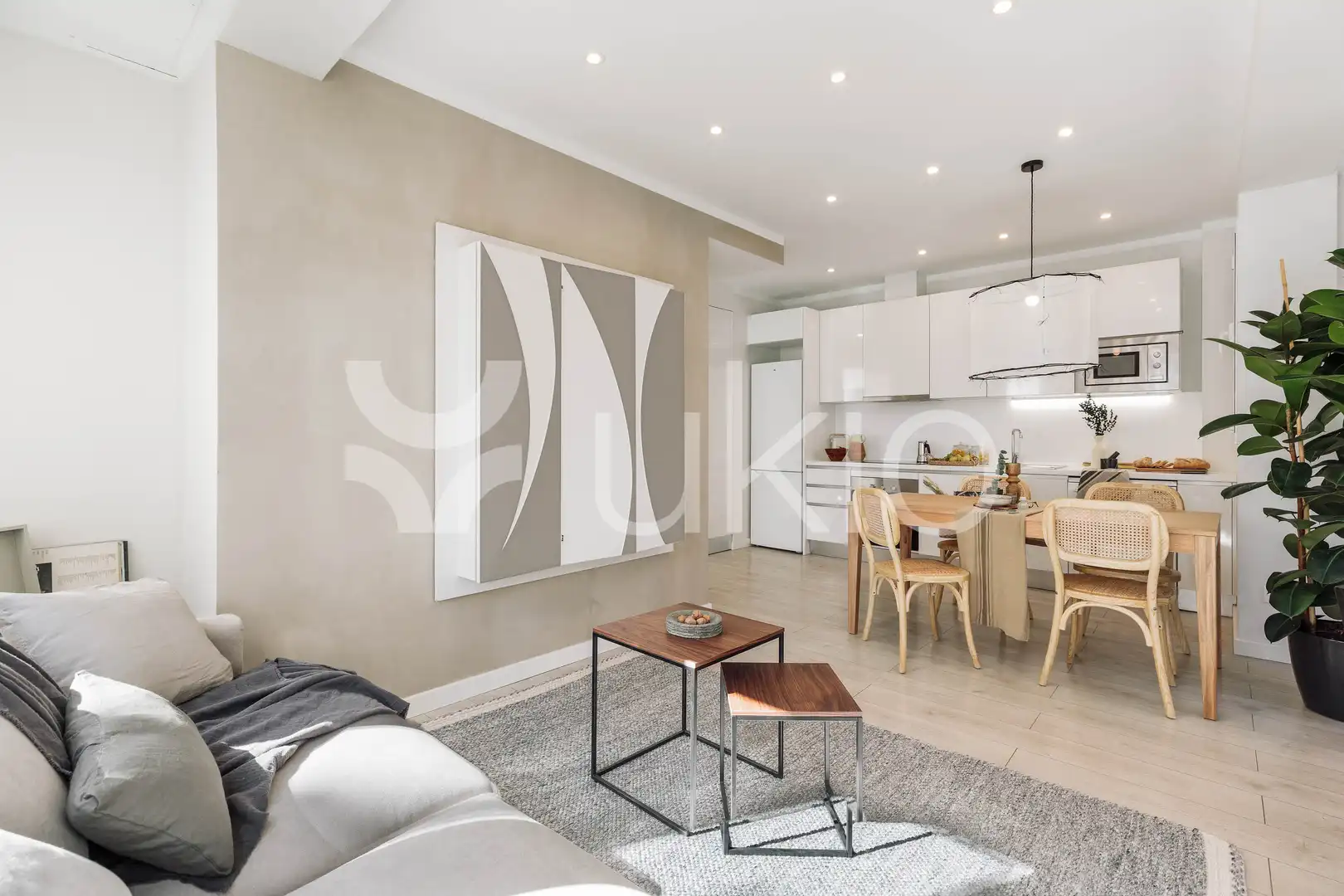 Sala d'estar de Apartament de lloguer en Barcelona amb Aire condicionat, Calefacció i Moblat