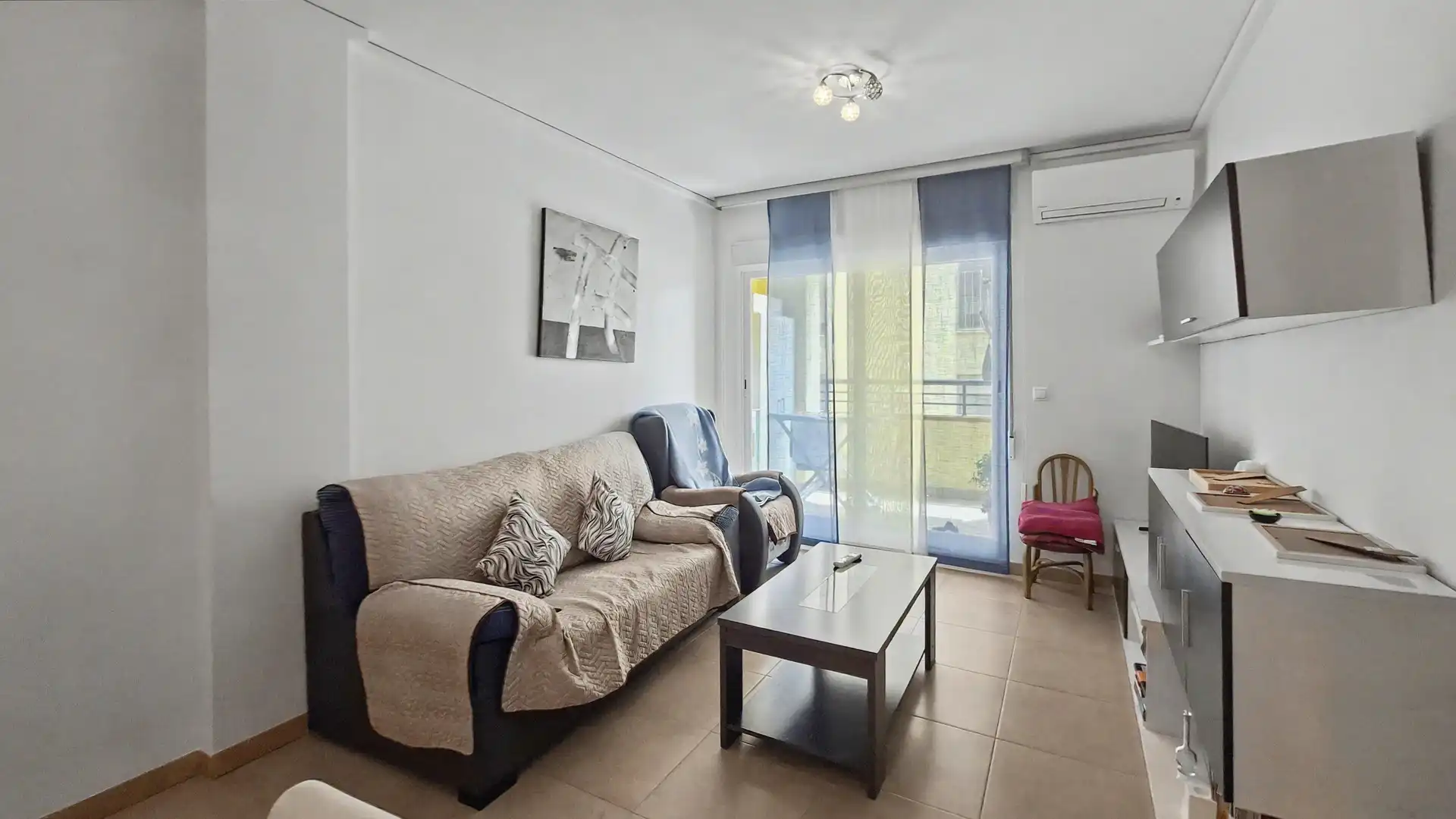 Sala de estar de Piso en venta en Dénia con Aire acondicionado, Calefacción y Terraza