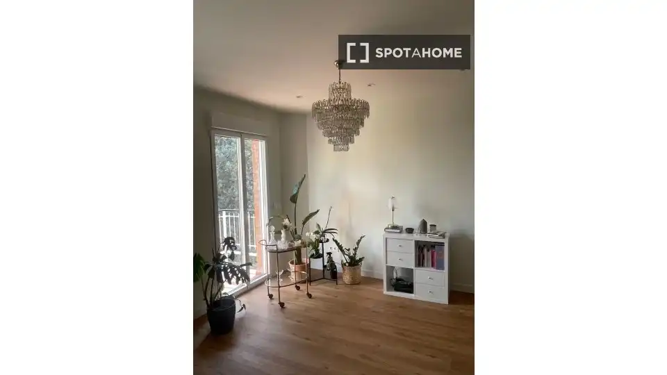 Living room of Flat for rent in Madrid  with Air Conditioner, Heating and Furnished