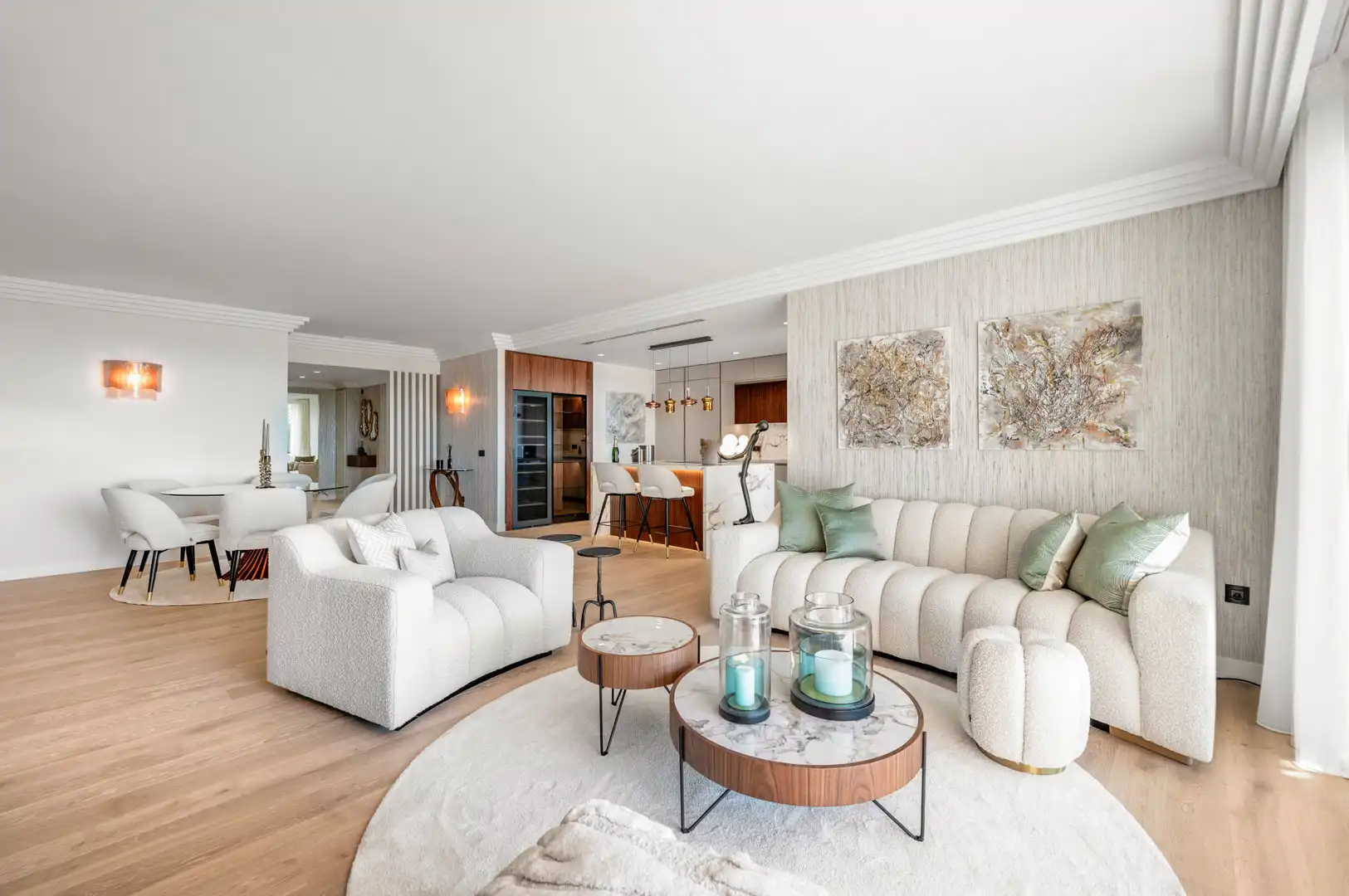 Sala d'estar de Apartament en venda en Marbella amb Aire condicionat, Terrassa i Piscina