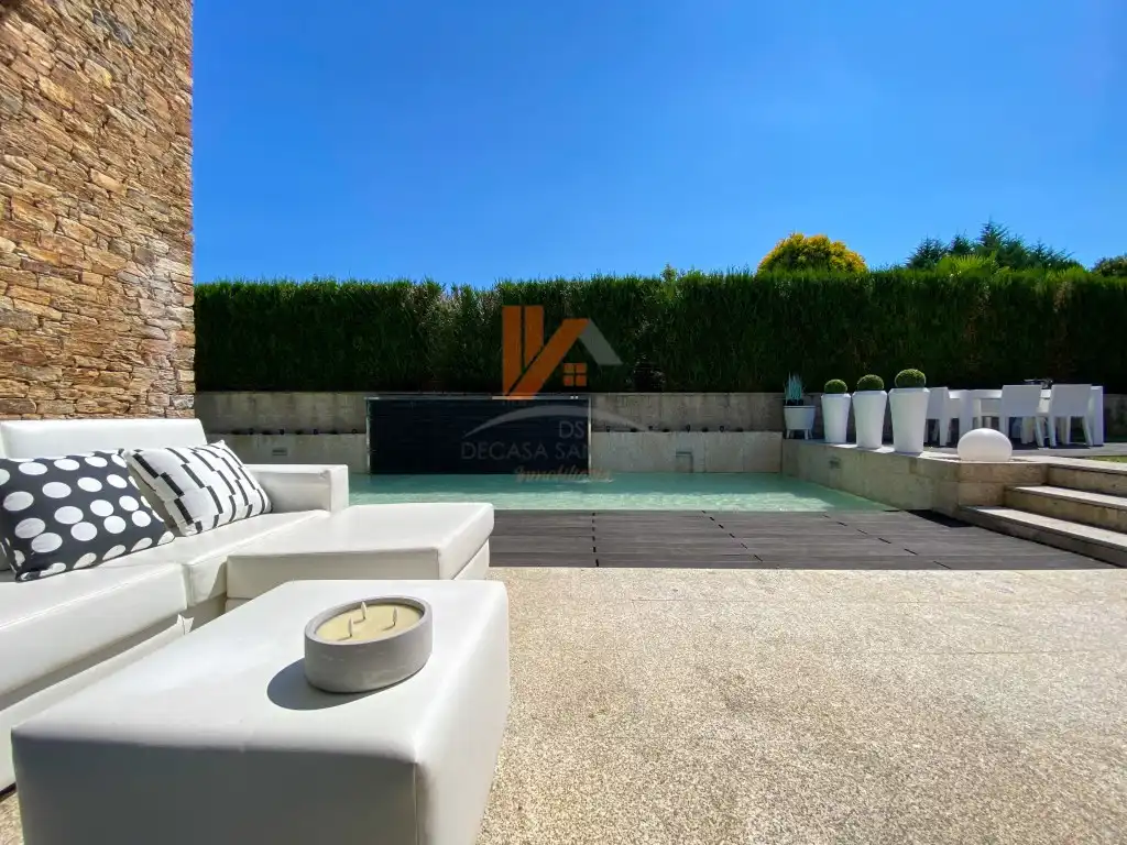 Terraza de Casa o chalet en venta en Ames con Jardín privado, Terraza y Piscina