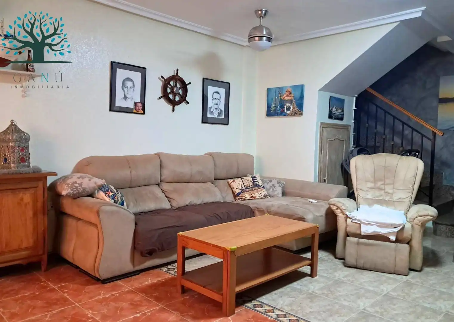 Wohnzimmer von Maisonette zum Verkauf in Mazarrón mit Klimaanlage, Privatgarten und Terrasse