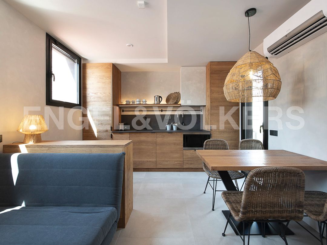 Kitchen of Apartment to rent in Castelldefels  with Air Conditioner, Heating and Parquet flooring