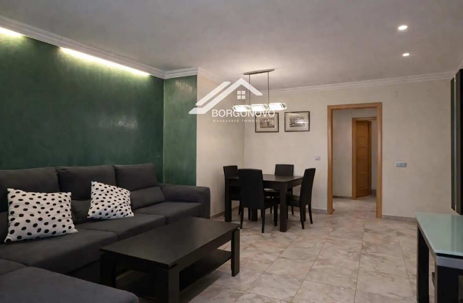Wohnzimmer von Wohnung zum Verkauf in Barcelona mit Klimaanlage, Heizung und Terrasse
