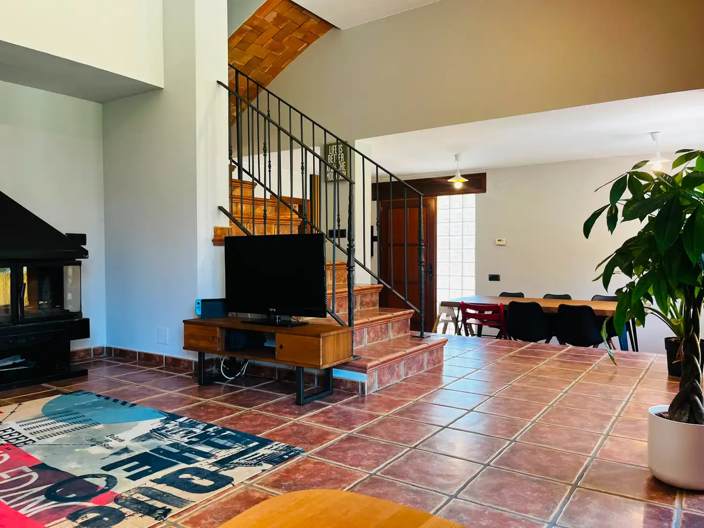 Living room of Houses for rent in Sant Martí de Llémena  with Air Conditioner, Heating and Private garden