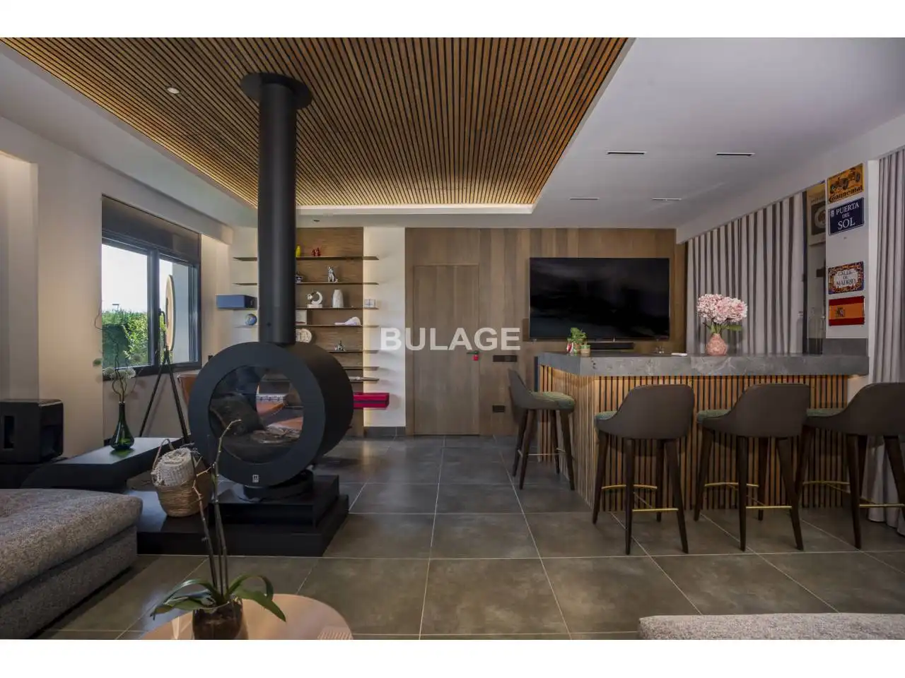 Sala de estar de Casa o chalet en venta en Gurb con Aire acondicionado, Terraza y Piscina