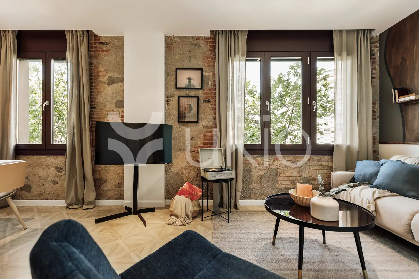Living room of Apartments for rent in Barcelona  with Air Conditioner, Heating and Furnished