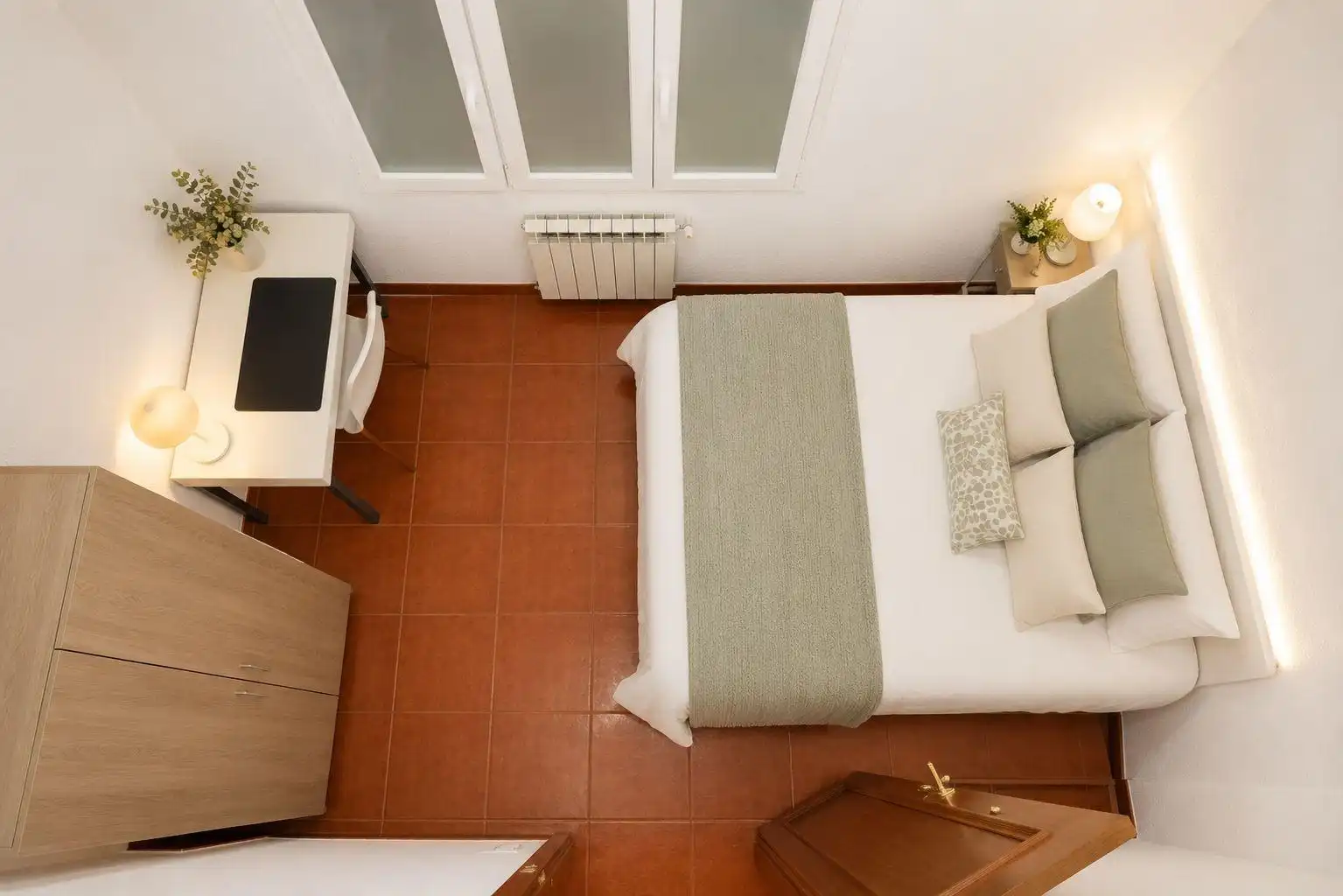 Bedroom of Flat for rent in Madrid  with Heating, Furnished and Balcony