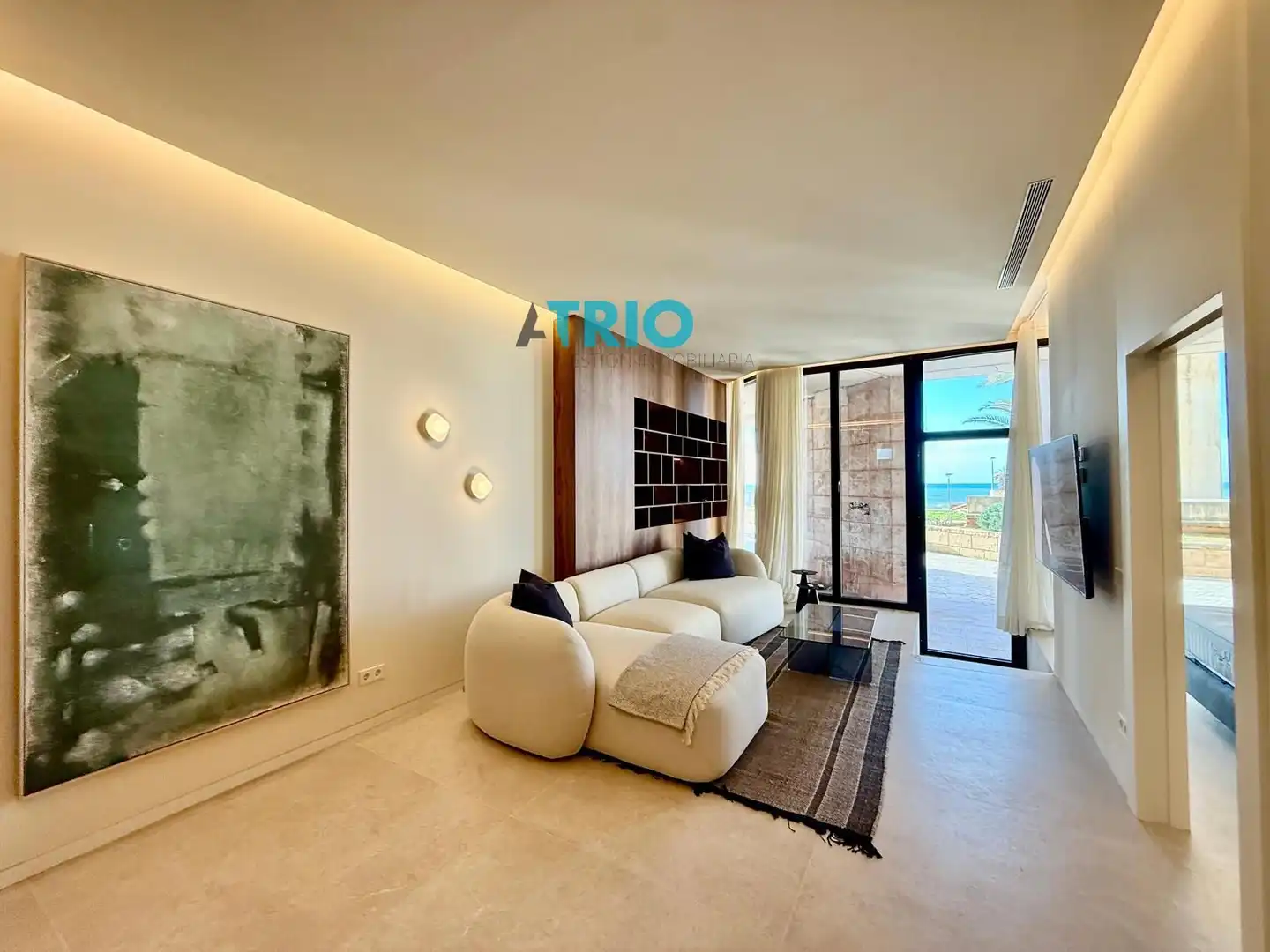 Sala d'estar de Pis de lloguer en  Palma de Mallorca amb Aire condicionat i Moblat