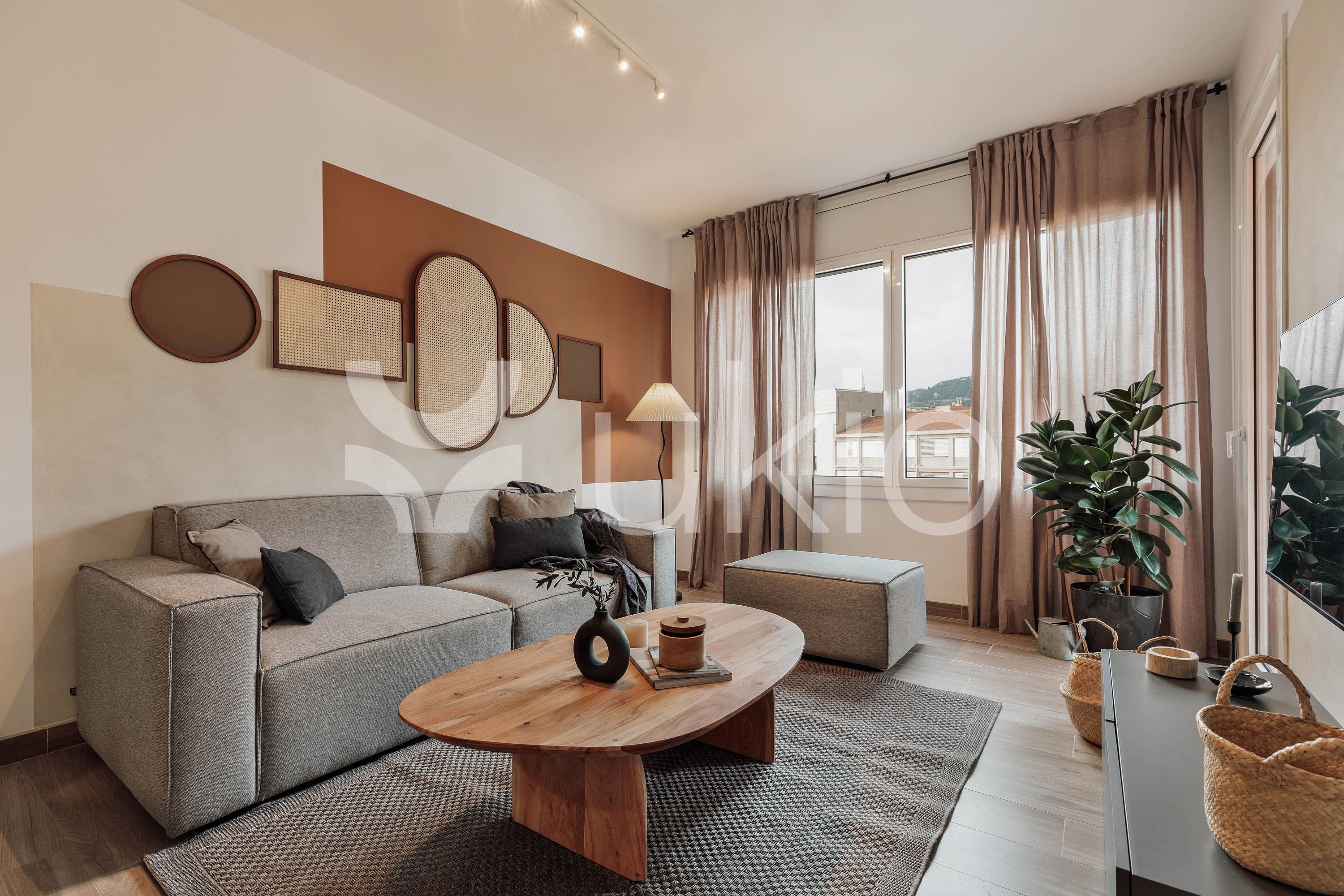 Sala d'estar de Apartament de lloguer en  Barcelona Capital amb Aire condicionat, Calefacció i Terrassa