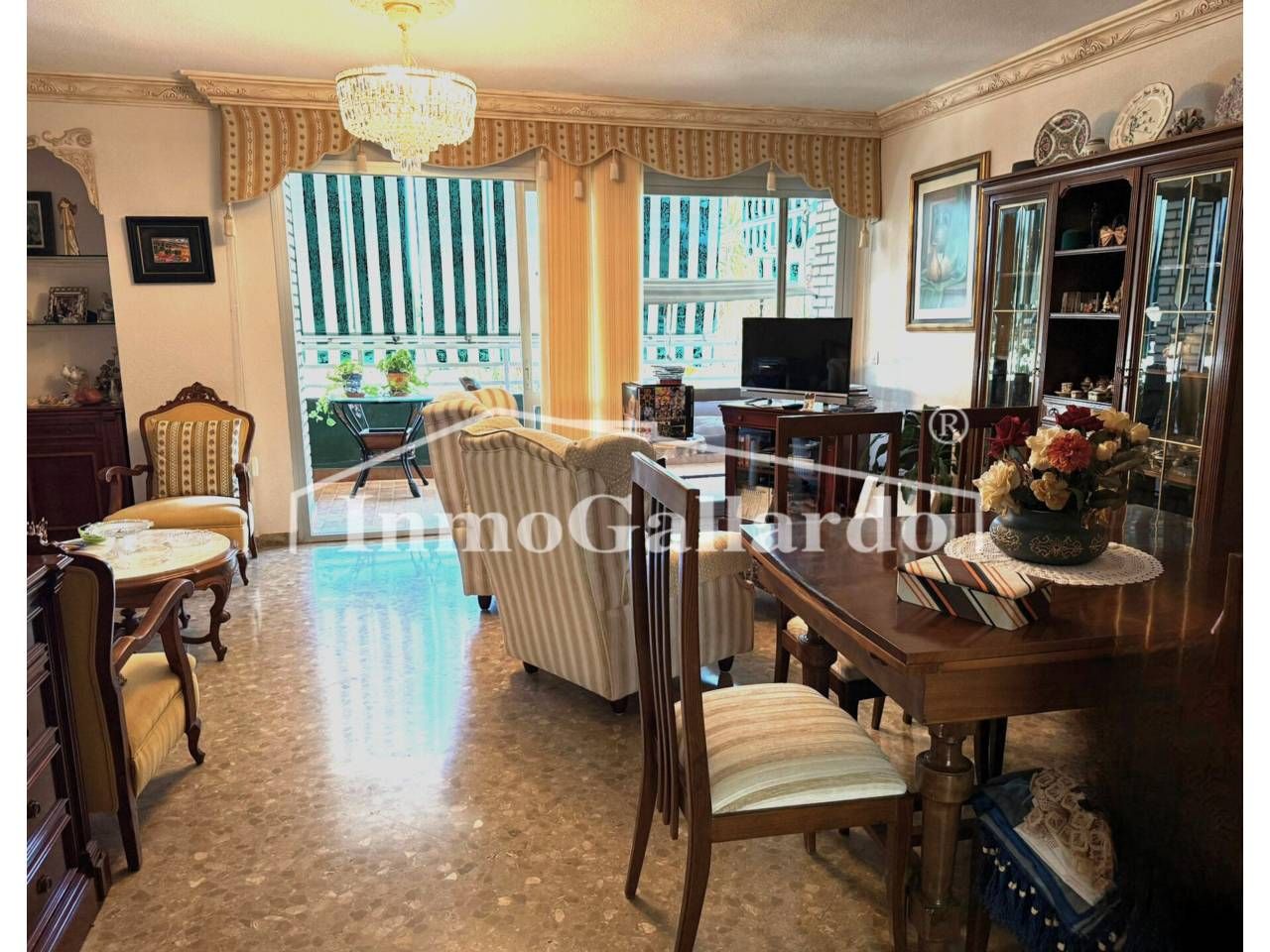 Sala d'estar de Pis en venda en Málaga Capital amb Aire condicionat, Terrassa i Moblat