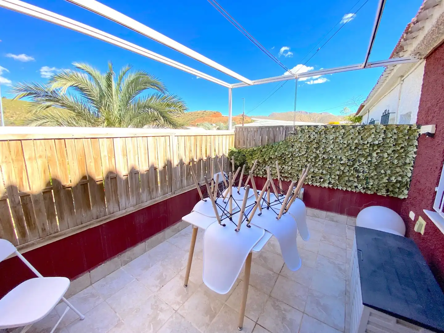 Terraza de Casa adosada en venta en Mazarrón con Piscina comunitaria