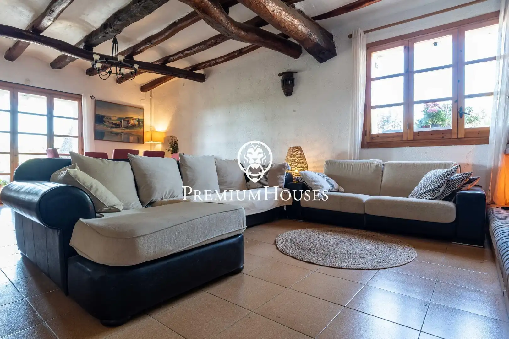 Sala d'estar de Finca rústica en venda en Vallmoll amb Calefacció, Terrassa i Traster
